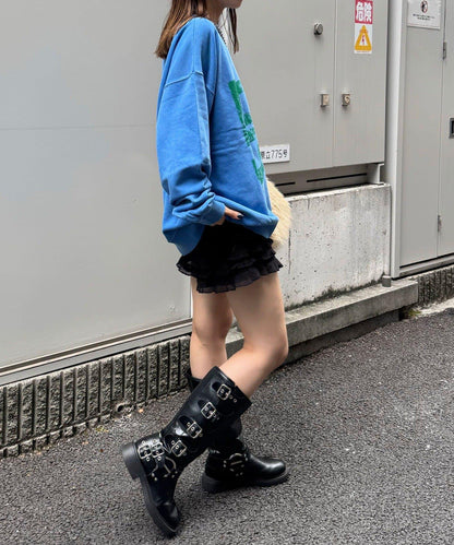 拼接印花水洗衛衣