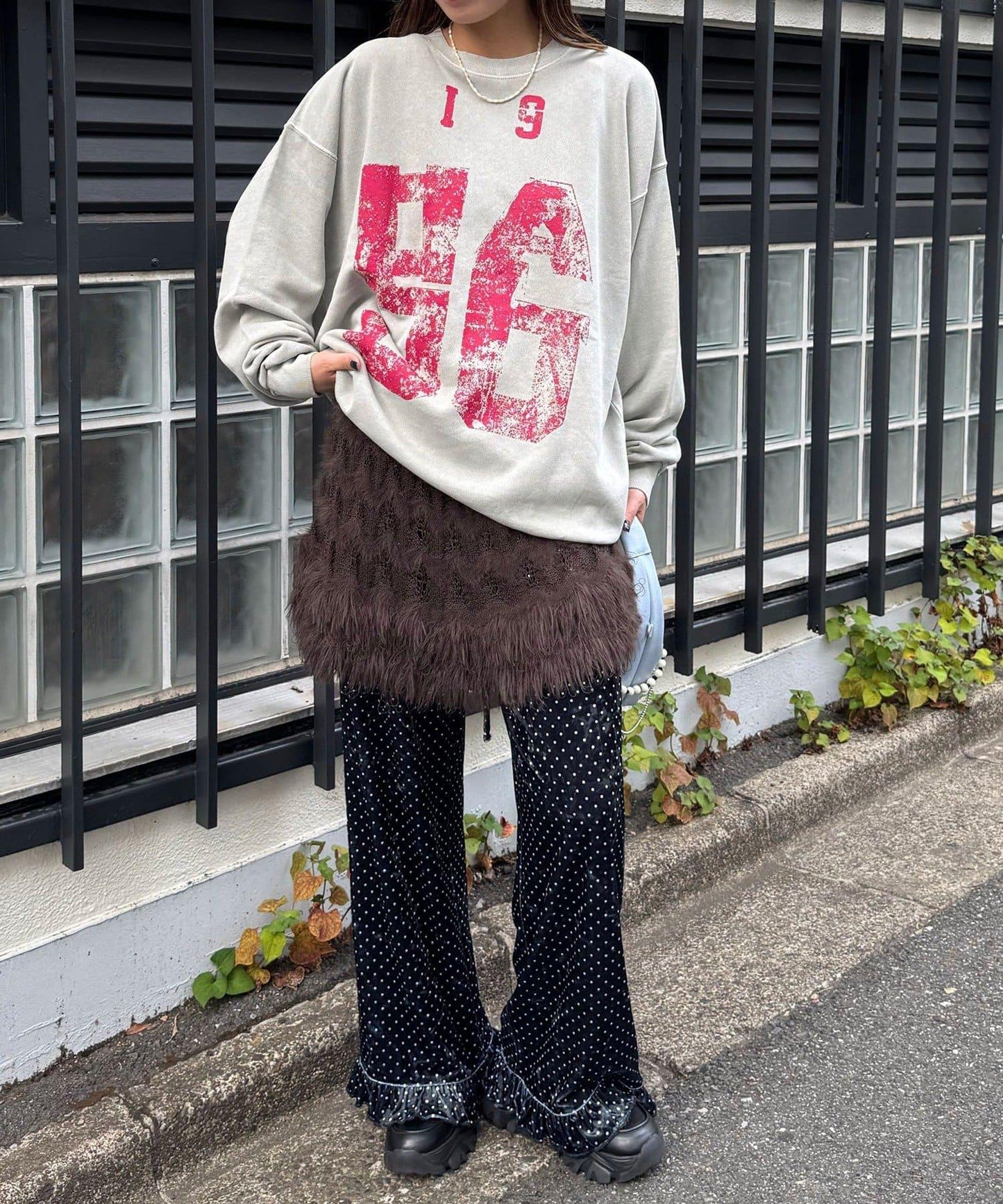 拼接印花水洗衛衣