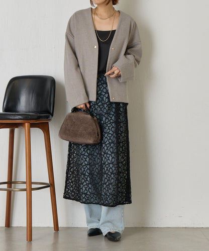 下襬褶飾短款夾克