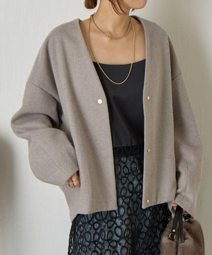 下襬褶飾短款夾克