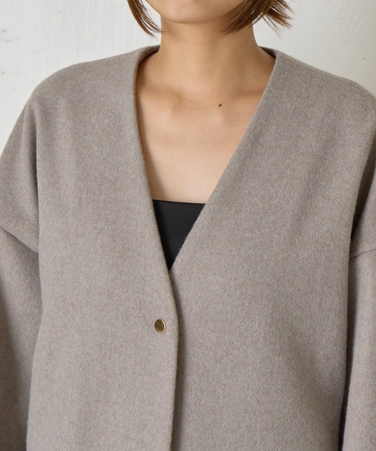 下襬褶飾短款夾克