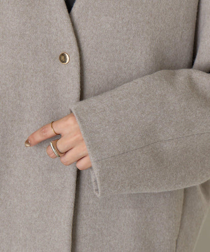 下襬褶飾短款夾克