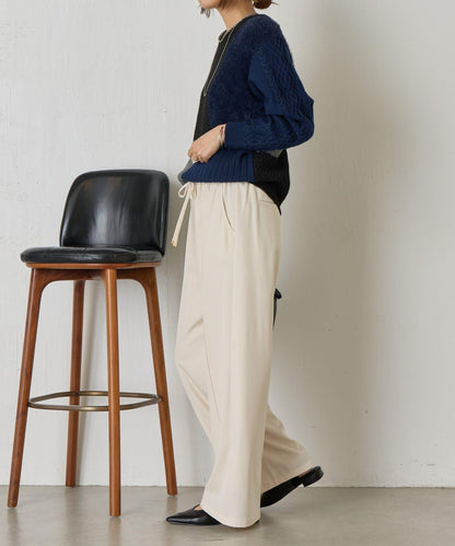 拼接羽毛針織衫