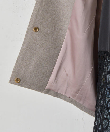 下襬褶飾短款夾克