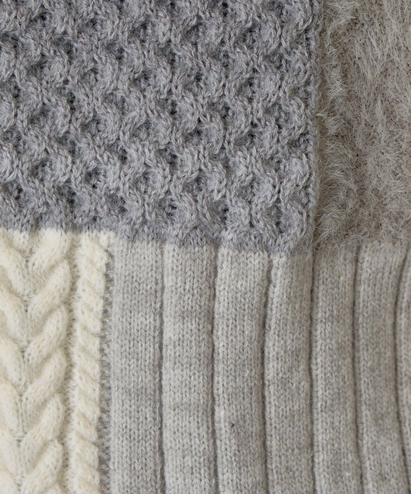 拼接羽毛針織衫