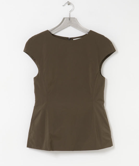 AMOMENTO 塔夫綢高領迷你連衣裙