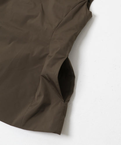 AMOMENTO 塔夫綢高領迷你連衣裙