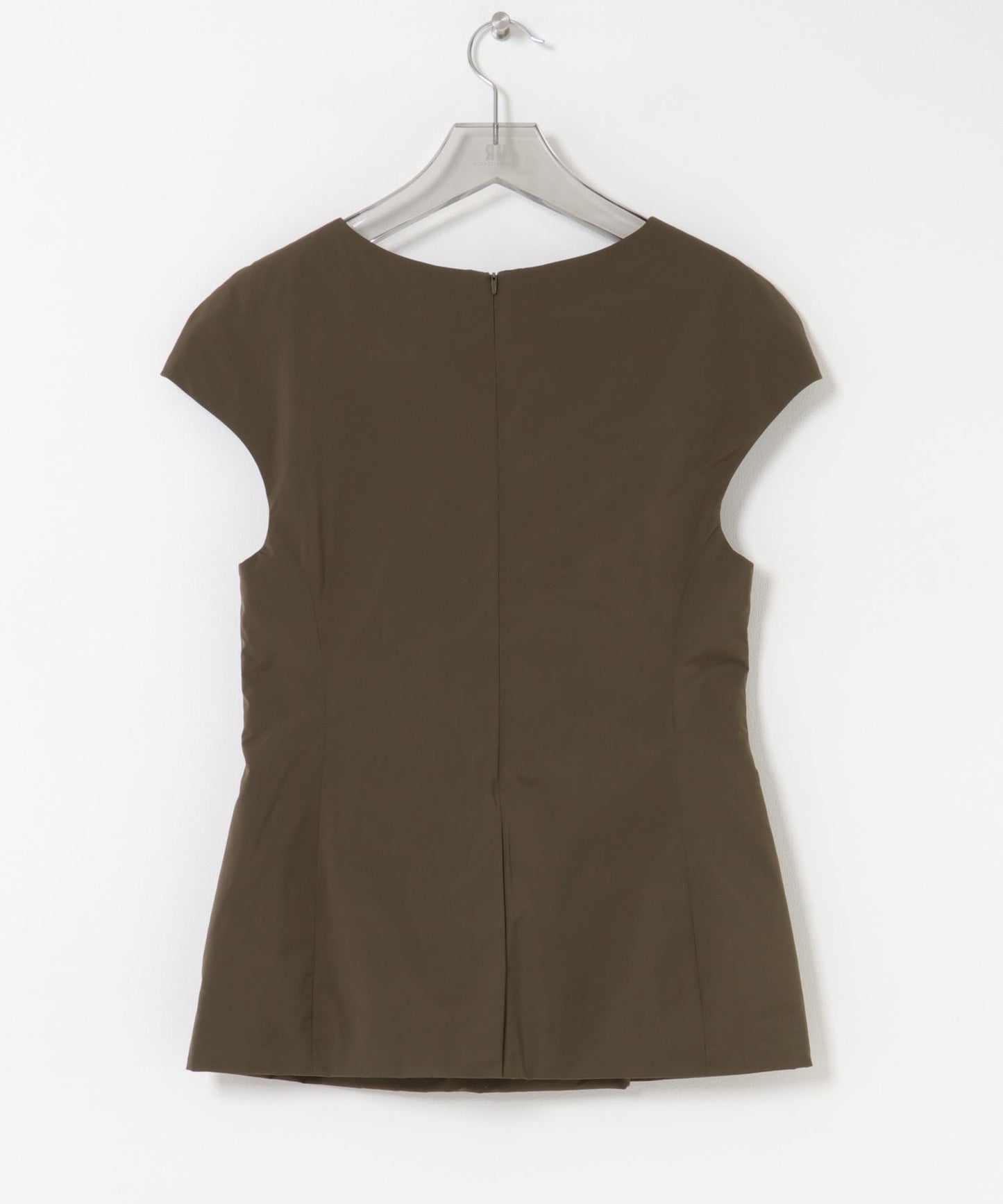 AMOMENTO 塔夫綢高領迷你連衣裙