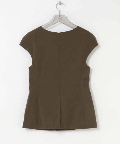 AMOMENTO 塔夫綢高領迷你連衣裙