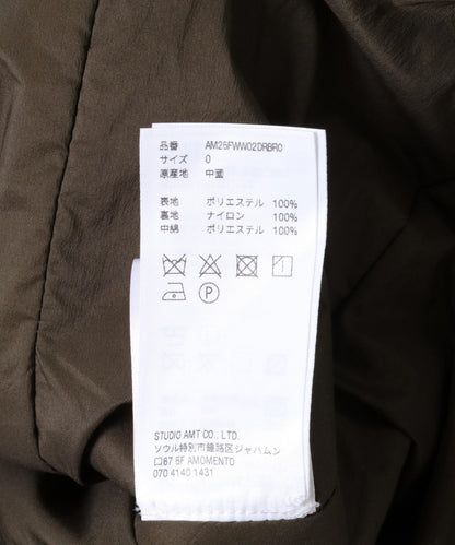 AMOMENTO 塔夫綢高領迷你連衣裙