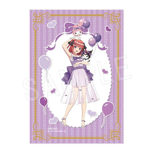 《五等分的新娘》×《美樂蒂》&《庫洛米》_燙金塑料寫真卡 氣球&蝴蝶結款 二乃