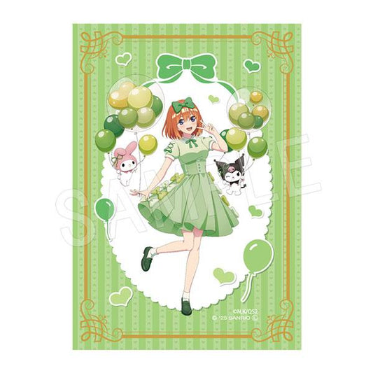 《五等分的新娘》*×《美樂蒂》&《庫洛米》_燙金塑料寫真卡 氣球&蝴蝶結款 四葉