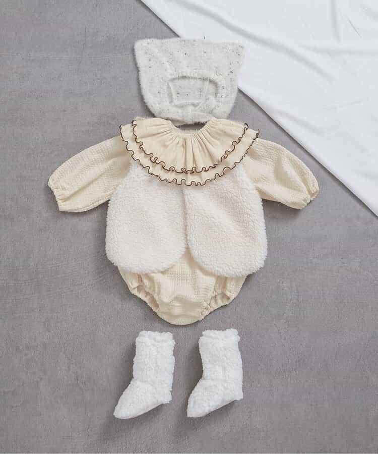 可拆卸領飾連體衣