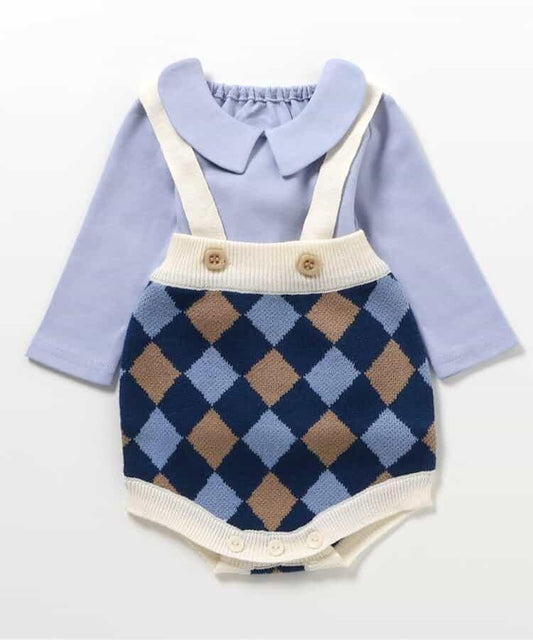 針織揹帶褲&內搭套裝_可機洗