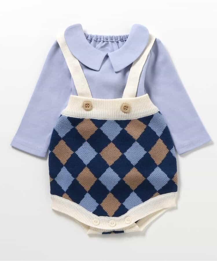 針織揹帶褲&內搭套裝_可機洗