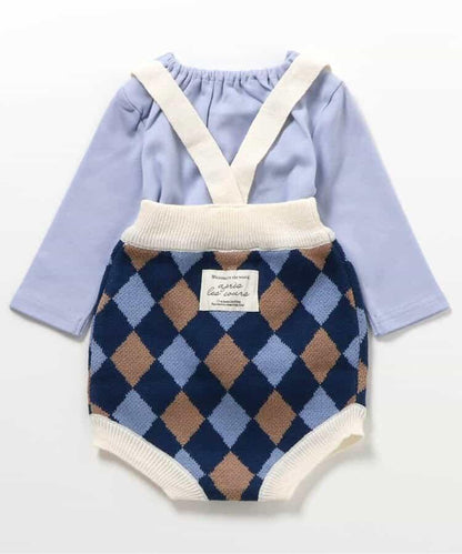 針織揹帶褲&內搭套裝_可機洗