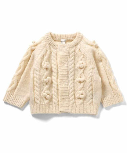 毛球針織嬰兒開衫_可機洗