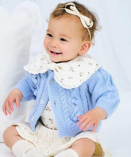 毛球針織嬰兒開衫_可機洗