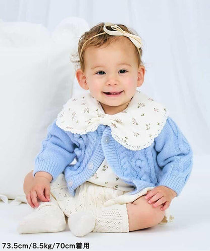 毛球針織嬰兒開衫_可機洗