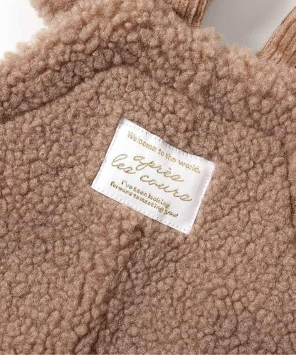 動物絨毛嬰兒連體褲