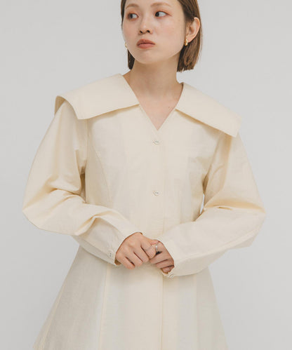 水手領修身襯衫