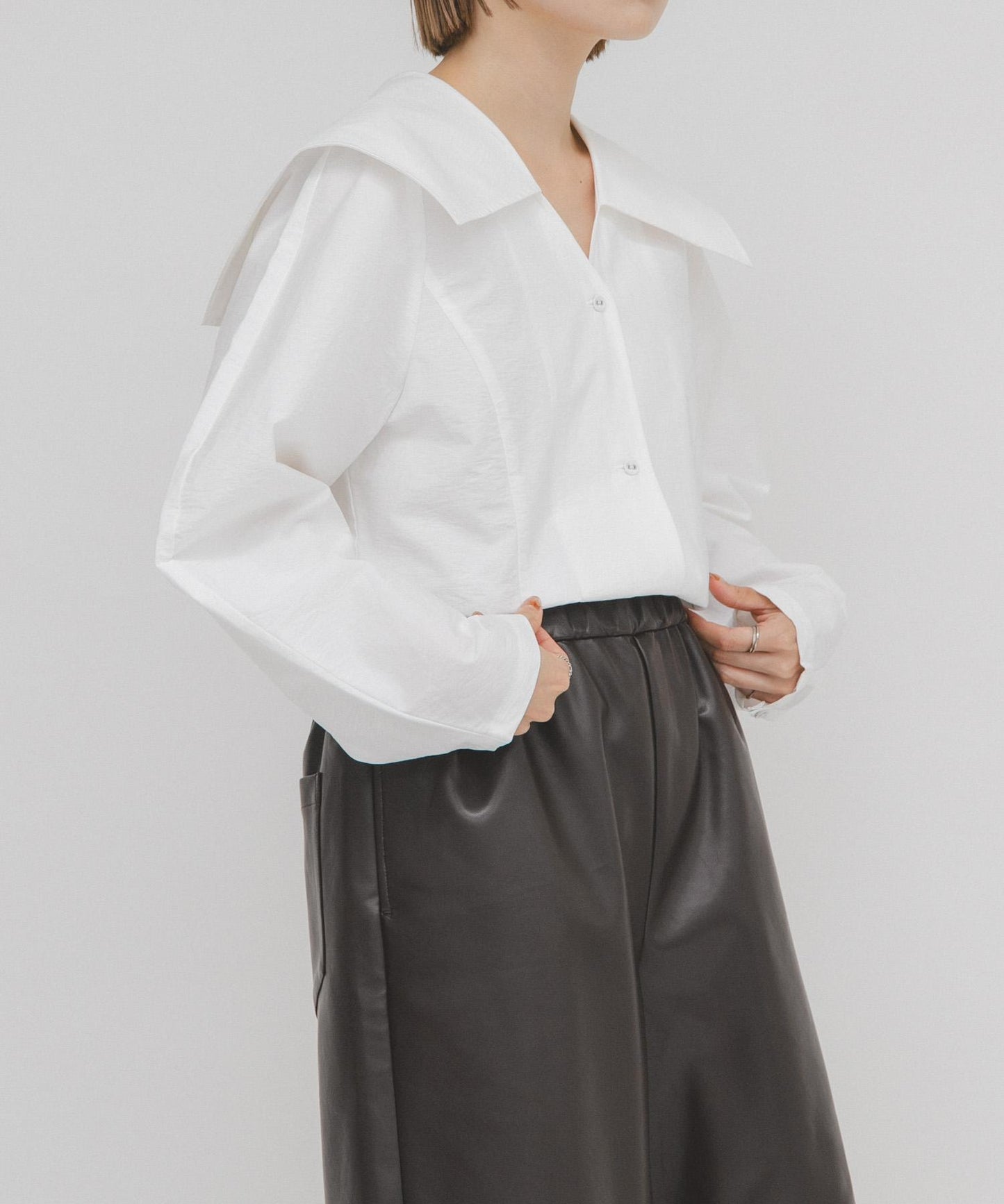 水手領修身襯衫