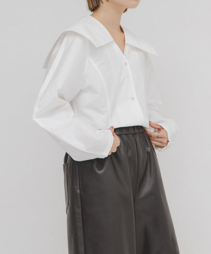 水手領修身襯衫