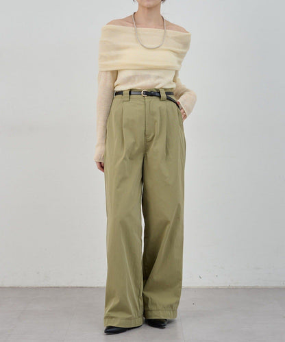 【SHENERY】透視一字肩針織衫