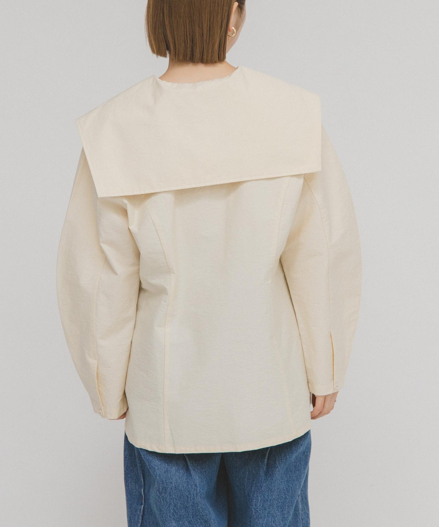 水手領修身襯衫