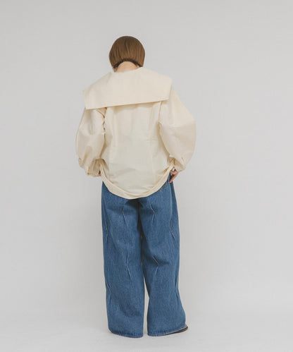 水手領修身襯衫