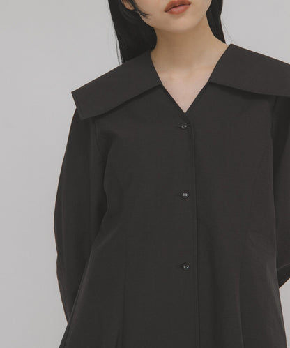 水手領修身襯衫