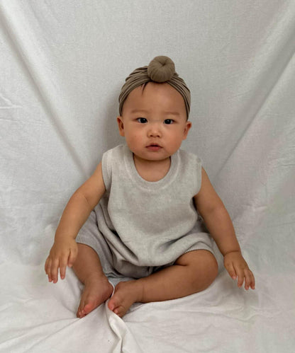 【100%純棉可水洗】【BABY】衛衣風針織連體衣