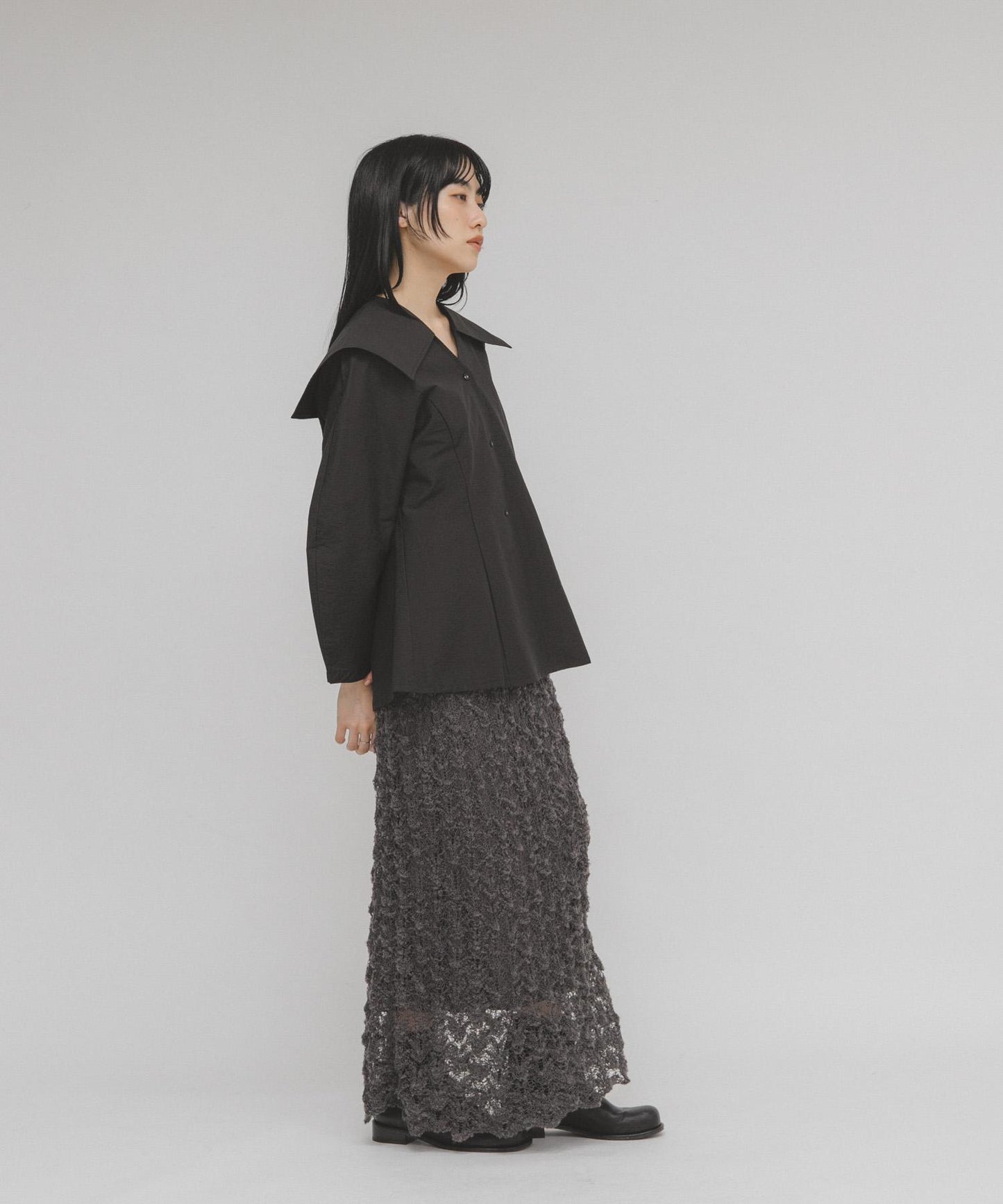 水手領修身襯衫