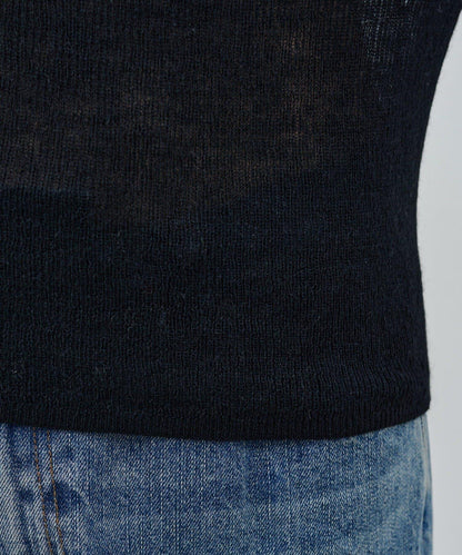 【SHENERY】透視一字肩針織衫