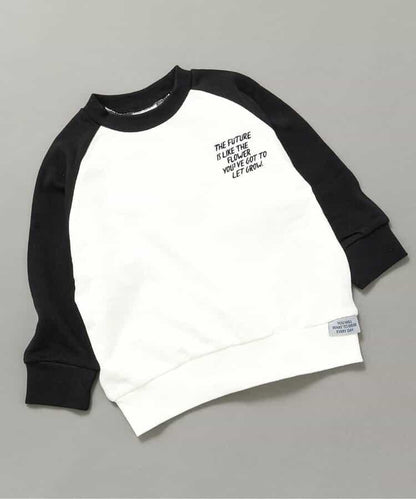 拼色插肩袖單點裝飾衛衣