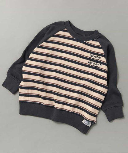 拼色插肩袖單點裝飾衛衣