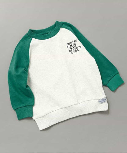 拼色插肩袖單點裝飾衛衣