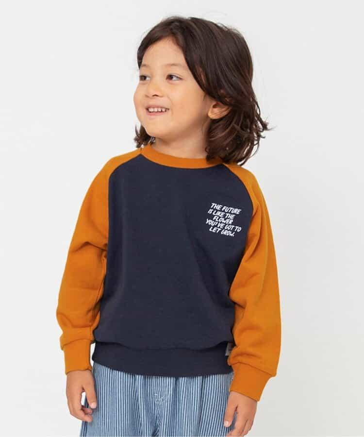 拼色插肩袖單點裝飾衛衣