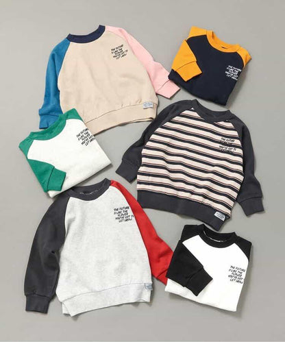 拼色插肩袖單點裝飾衛衣