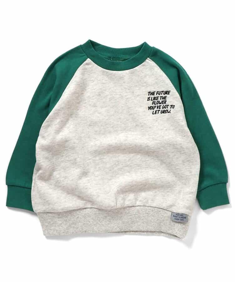 拼色插肩袖單點裝飾衛衣