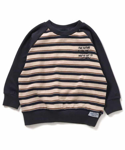 拼色插肩袖單點裝飾衛衣