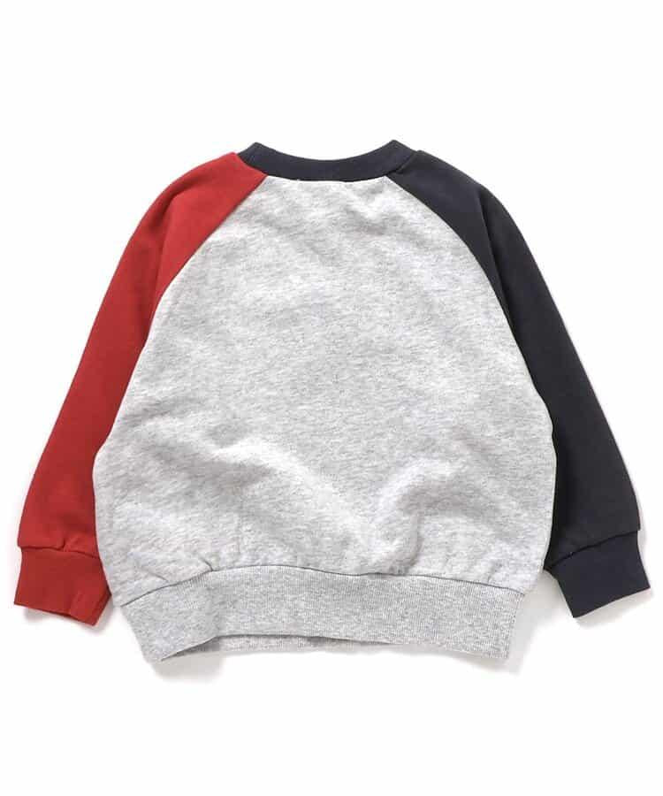 拼色插肩袖單點裝飾衛衣