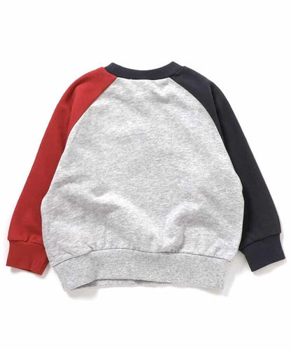 拼色插肩袖單點裝飾衛衣