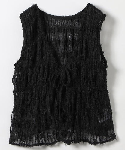 2WAY 羽毛流蘇馬甲