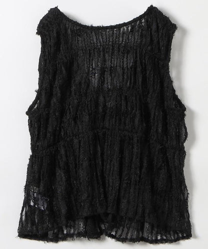 2WAY 羽毛流蘇馬甲