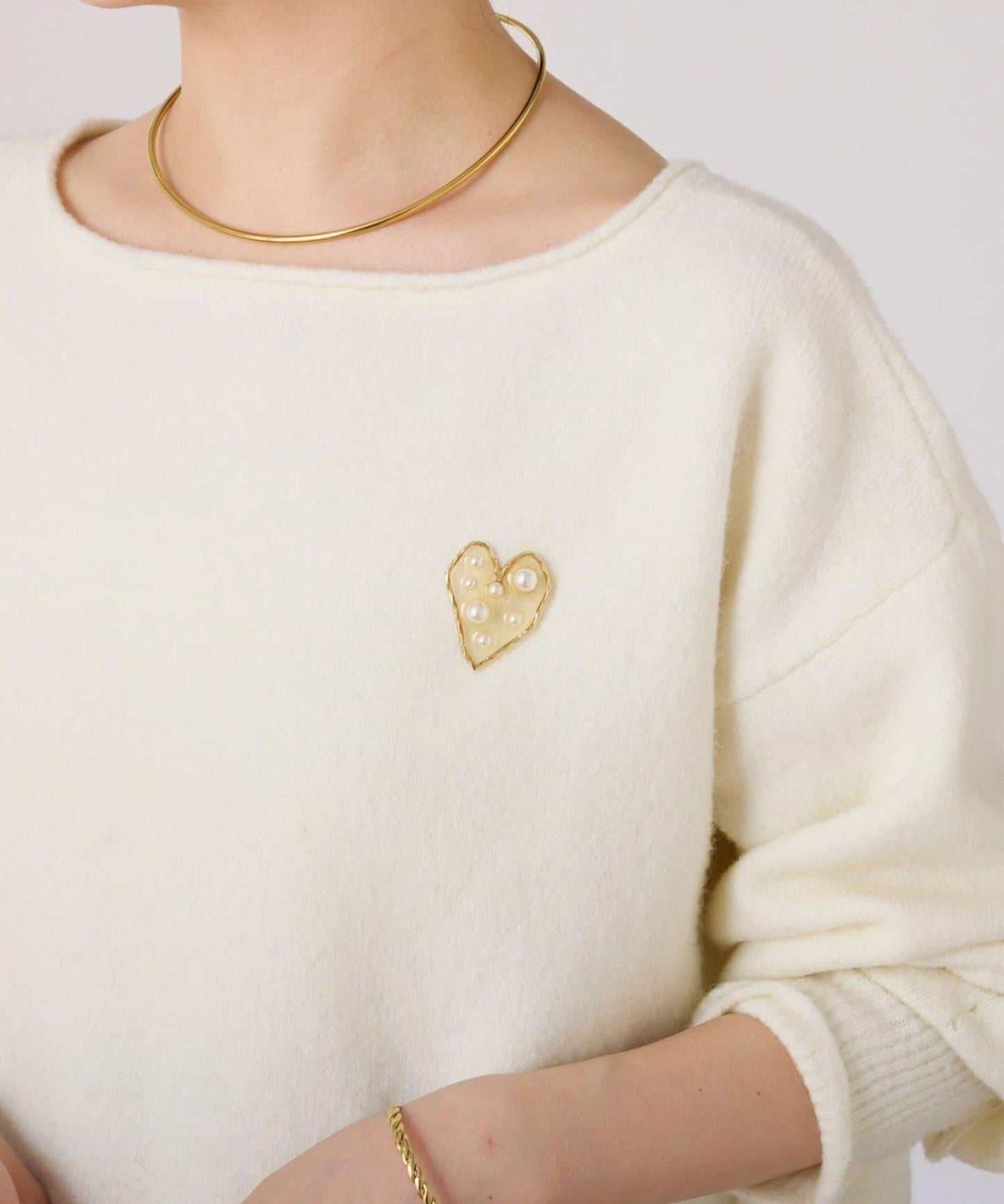 【PAPILLONNER/パピヨネ】愛心別針胸針