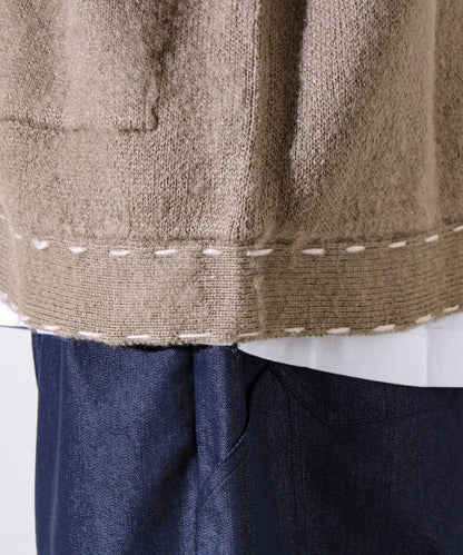 【男女同款】手工縫線針織夾克