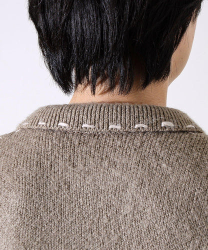 【男女同款】手工縫線針織夾克