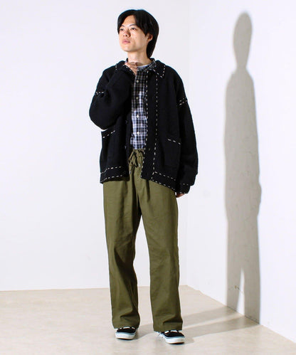 【男女同款】手工縫線針織夾克