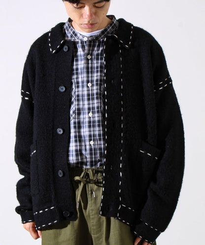 【男女同款】手工縫線針織夾克